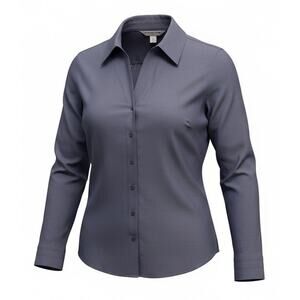 Coldwater Creek Purple Blouse Size Med Casual Business Office Attire Tailored